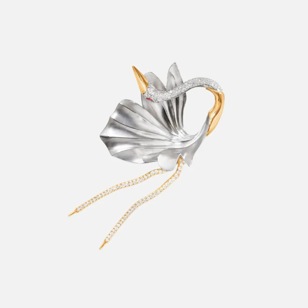 Cranes broche
