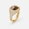 Cushion ring pavé