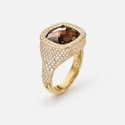 Cushion ring pavé