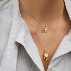 Forest Acorn pendant small pavé