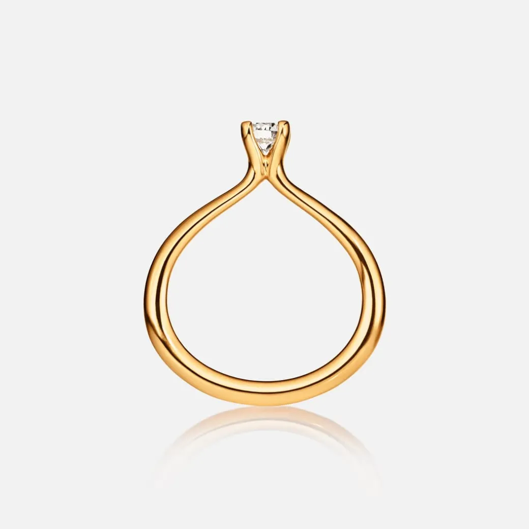 Klassisk Solitaire ring