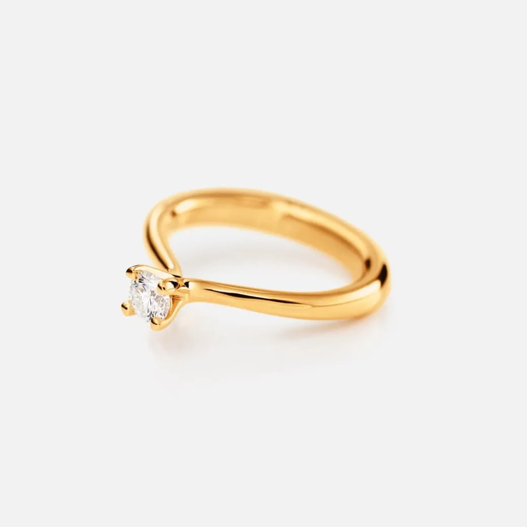 Klassisk Solitaire ring