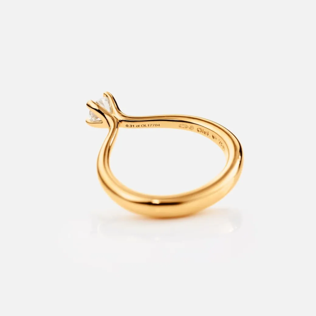 Klassisk Solitaire ring
