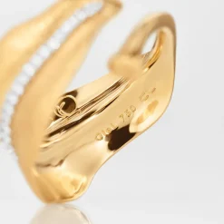 Leaves ring medium pavé