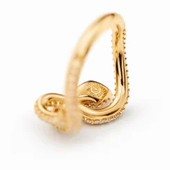 Snakes ring lille pavé