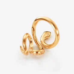 Snakes ring medium pavé