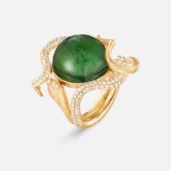 Snakes ring pavé
