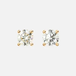 Solitaire stud earrings