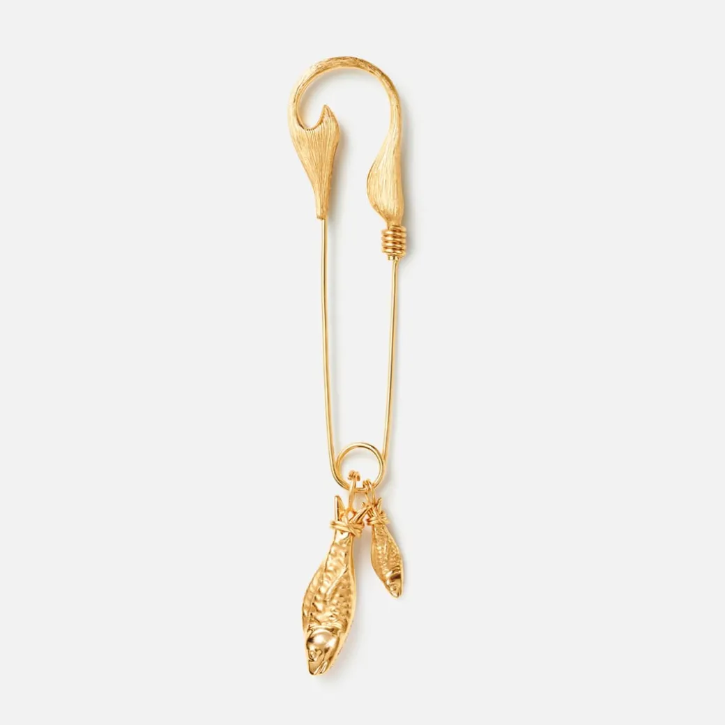 Under the sea Fish Hook broche stor